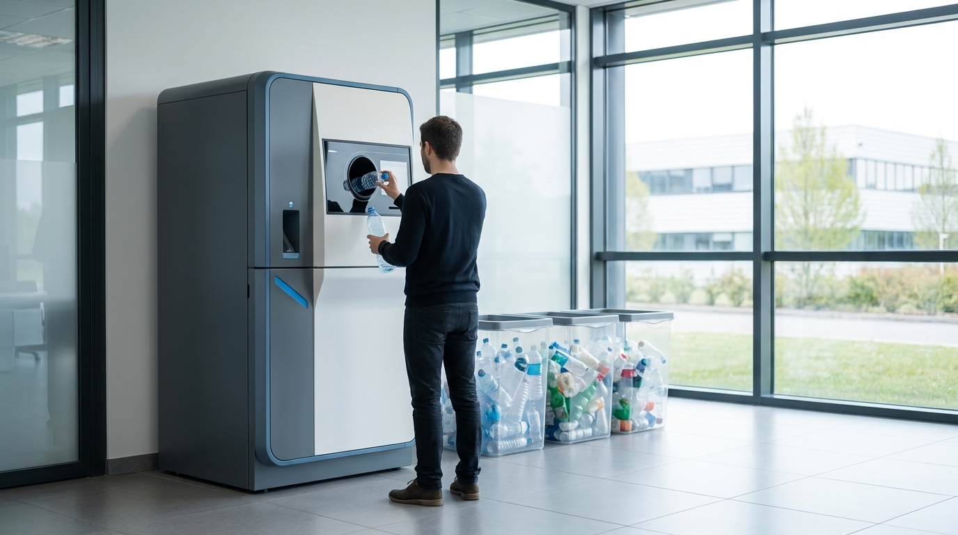Machine RVM de recyclage de bouteilles plastiques