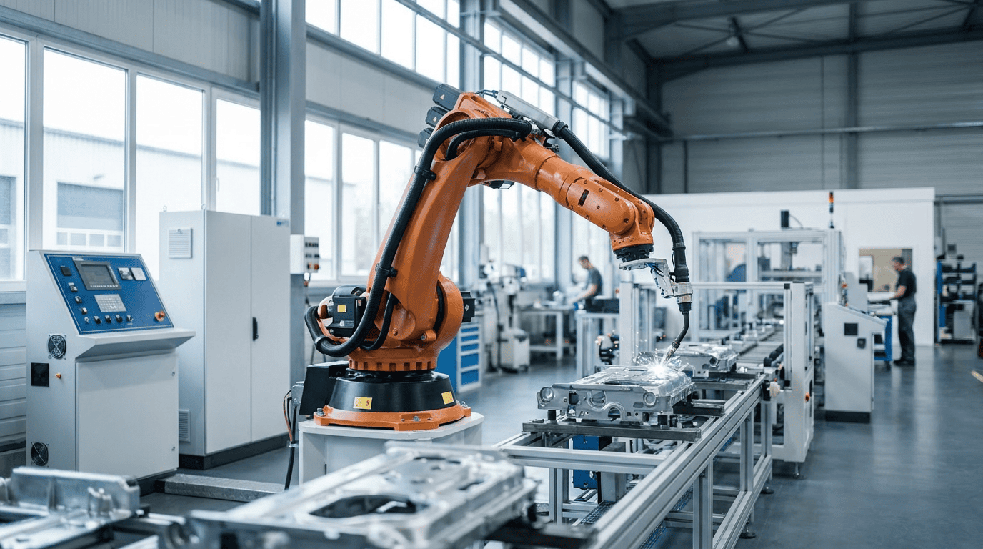 Robot industriel en production